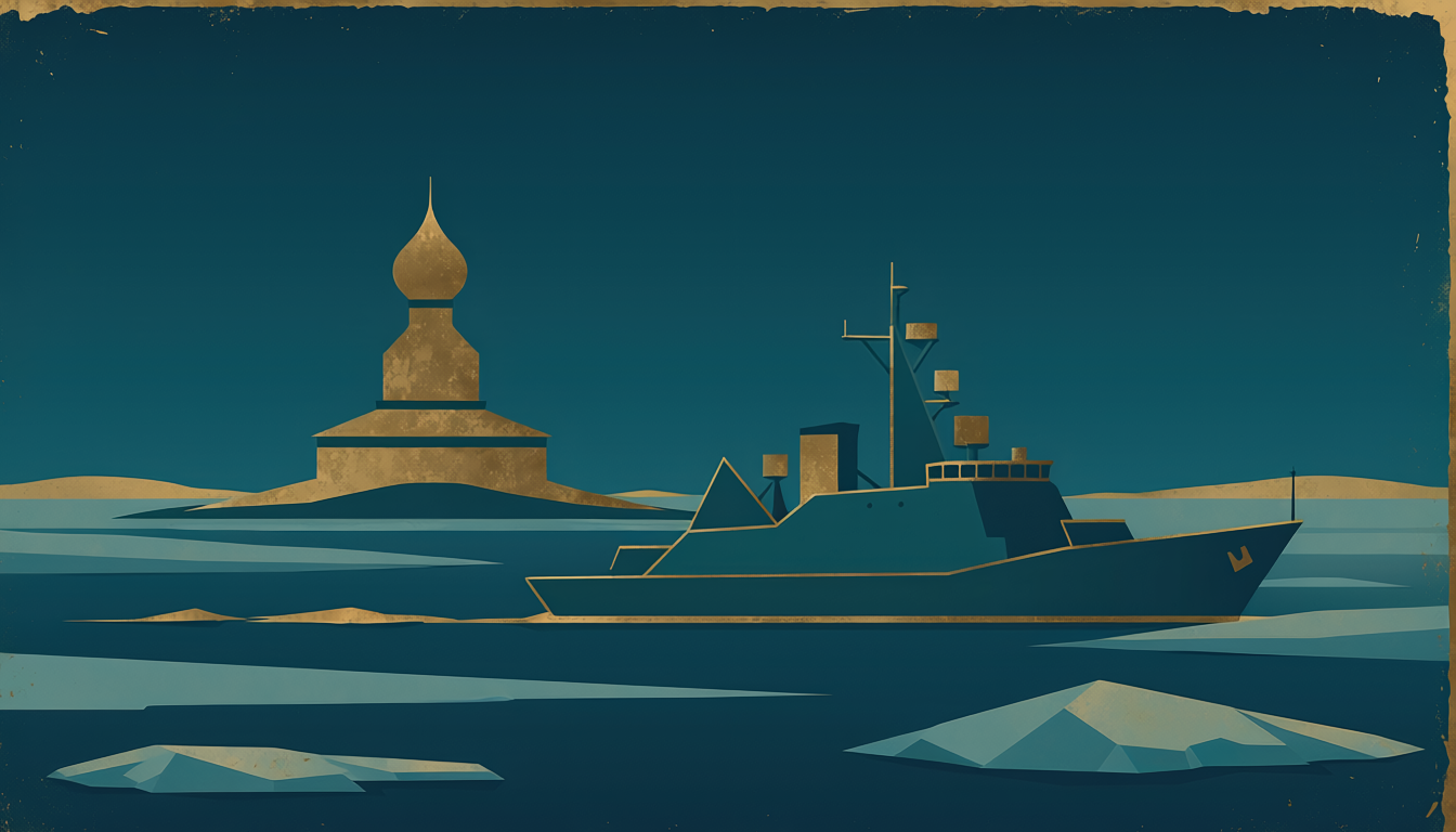 ロシアの軍艦を象徴するイラスト
